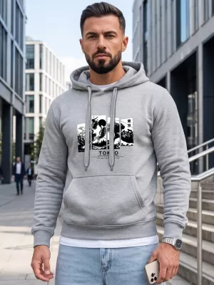 Herren-Sweatshirt DSTREET NX5146BX-02-09 HELLGRAU