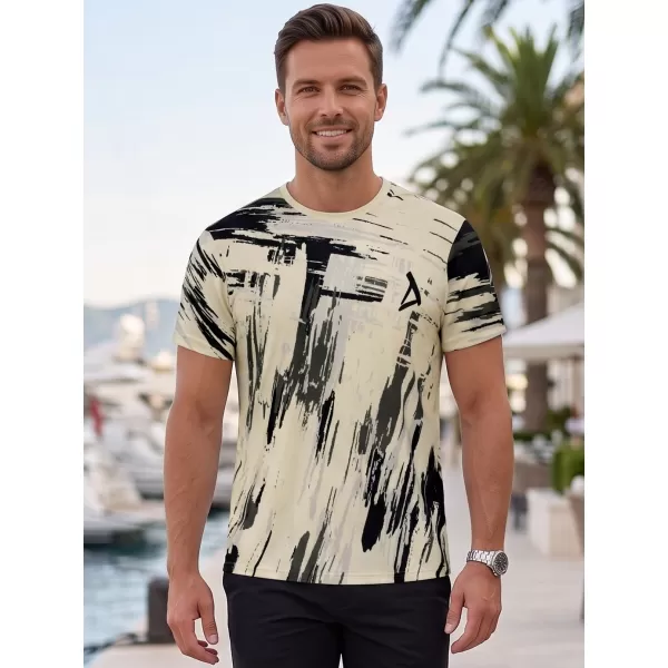  Hochwertiges Funktions-T-Shirt für Herren ALTISPORT VOJ/ALM010TR01 ELFENBEIN/SCHWARZ 