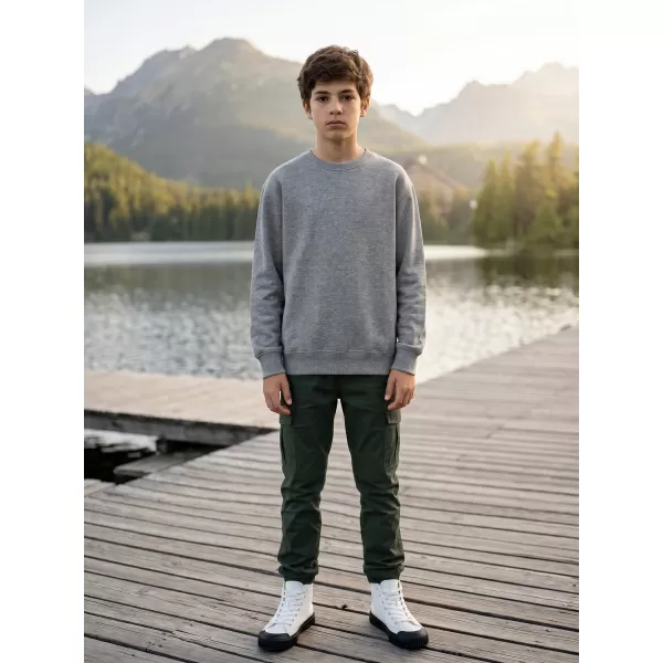  Kinder-Sweatshirt MALFINI CREW 427 DUNKELGRAUE HIGHLIGHTS 