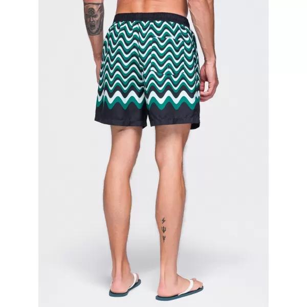  Herrenshorts OMBRE OM-SRSS-0221 GRÜN UND SCHWARZ 