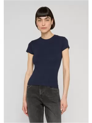 Damen-T-Shirt URBAN CLASSICS TB8569C-23656 SCHWARZ/DUNKLES ZIEGELROT/GEDÄMPFTES BLAU/WEIßER SAND/MITTERNACHTSMARINE