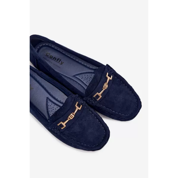  Damenmokassins BOTO FT247 MARINEBLAU 