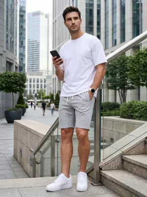 Herrenshorts DSTREET SX2621 HELLGRAU