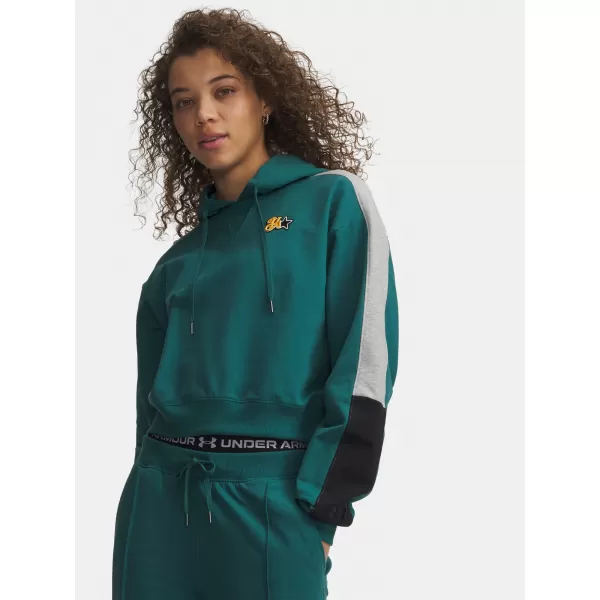  Damen-Sweatshirt UNDER ARMOUR SPORT TERRY TREND HOODIE 6009705-338 GRÜN 
