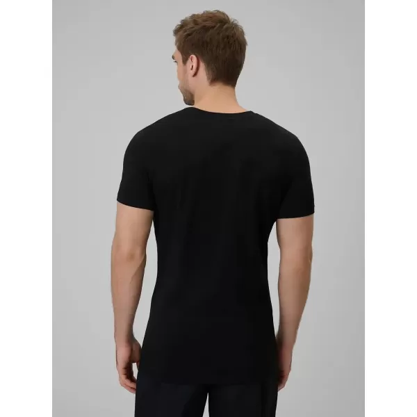  Herren-T-Shirt 4F WAW25TTSHM2401 TIEFSCHWARZ 