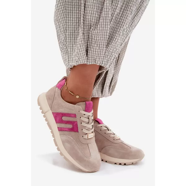  Damen-Sneaker BOTO GD-XW-1054 BEIGE/FUCHSIA 