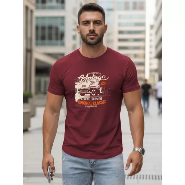  Herren-T-Shirt DSTREET NX5082R ROTWEIN 
