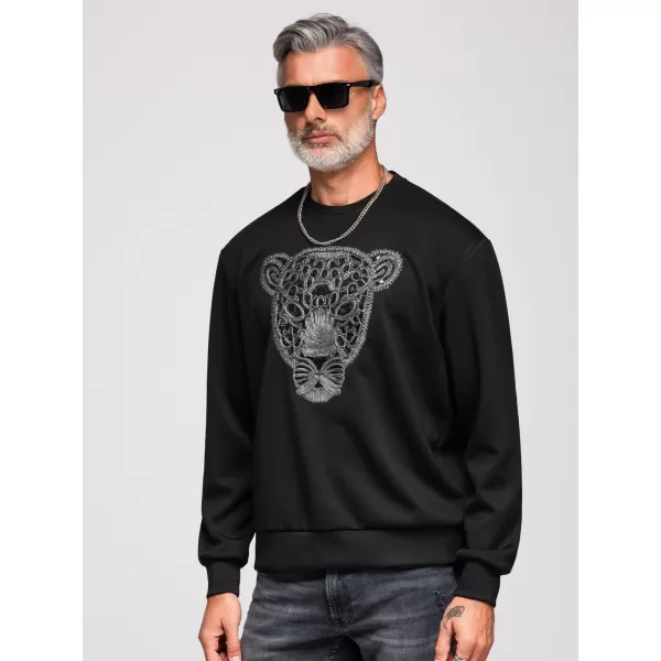  Herren-Sweatshirt OMBRE OM-SSNZ-0273 SCHWARZ 
