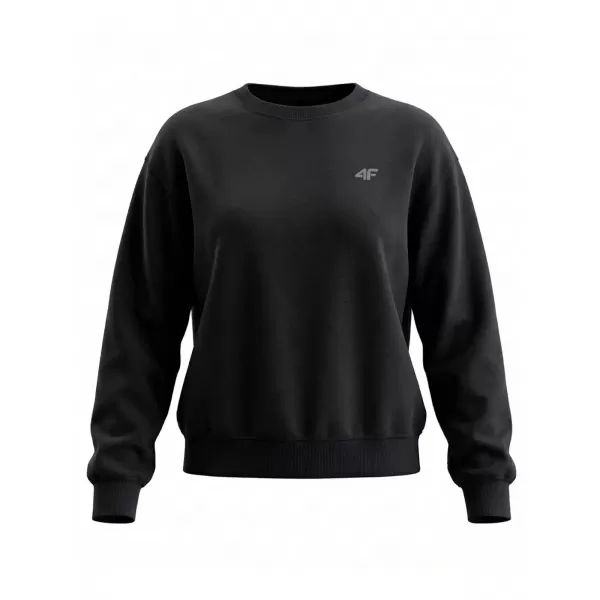  Damen-Sweatshirt 4F WMM00TSWSF2534 TIEFSCHWARZ 