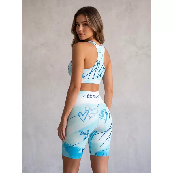  Premium-Overknee-Leggings für Damen (neue Größen) ALTISPORT VOJ/ALW083LEG06 WEIß BLAU 