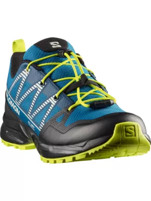 Kinderschuhe SALOMON OUTSCAPE WATERPROOF L49212500 MYKONOSBLAU/SCHWARZ/ACID LIME