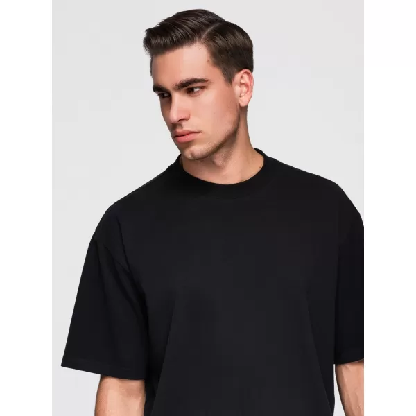 Herren-T-Shirt OMBRE OM-TSBC-0291 CREMEFARBEN/CREMEFARBEN/SCHWARZ 