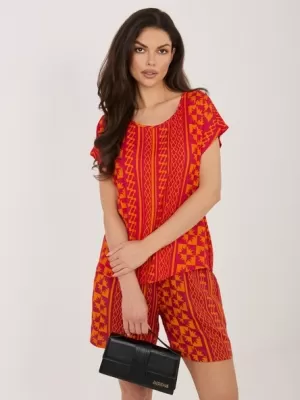 Damen-T-Shirt SUBLEVEL D73771AG10978AA ORANGE