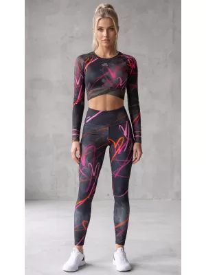 Lange Premium-Leggings für Damen (neue Größen) ALTISPORT VOJ/ALW082LEG05 SCHWARZ