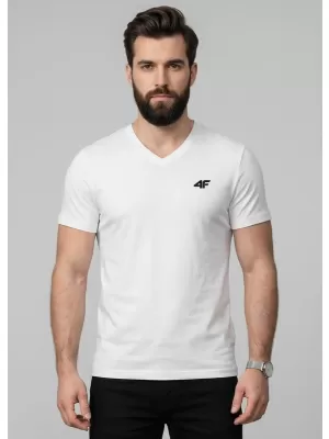 Herren-T-Shirt 4F WMM00TTSHM3339 WEIß