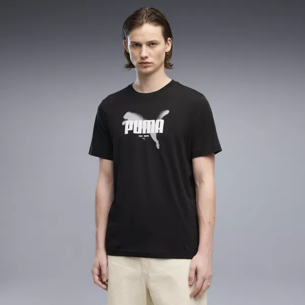  Herren-T-Shirt PUMA GRAPHICS TEE 69435501 PUMA SCHWARZ 