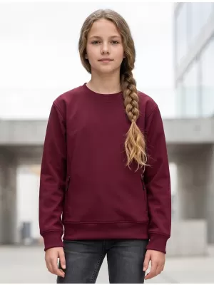 Kinder-Sweatshirt MALFINI CREW 427 GRANAT