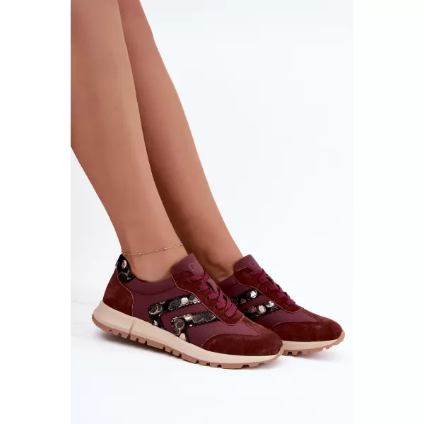  Damen-Sneaker D&A GR62-6015 BURGUND 