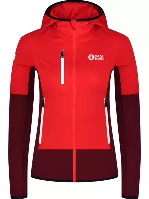 Powerfleece-Sweatshirt für Damen NORDBLANC RAVINE NBSFL8336 ROT