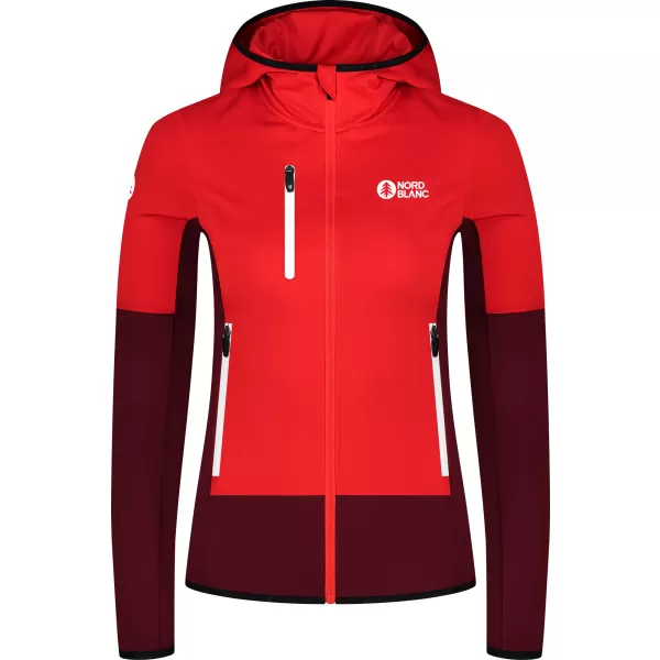  Powerfleece-Sweatshirt für Damen NORDBLANC RAVINE NBSFL8336 ROT 