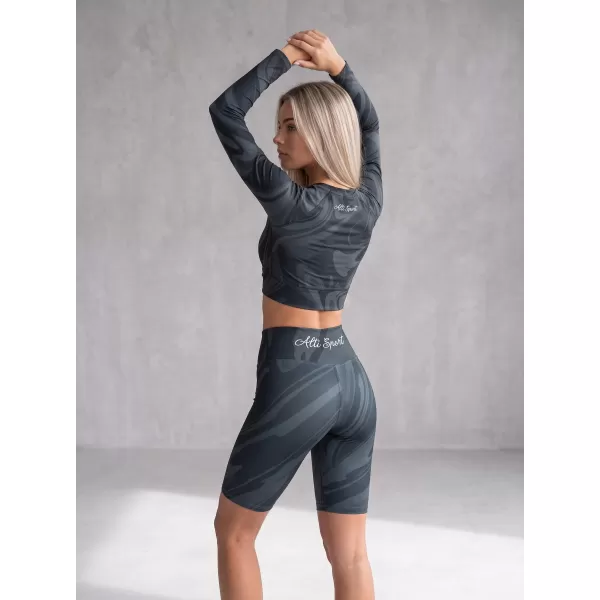  Premium-Overknee-Leggings für Damen (neue Größen) ALTISPORT VOJ/ALW072LEG06 SCHWARZ 