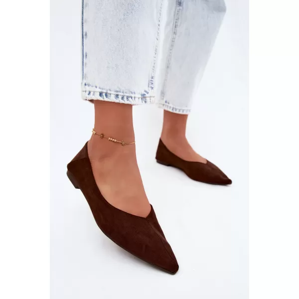  Ballerinas für Damen BOTO JH597 BRAUN 