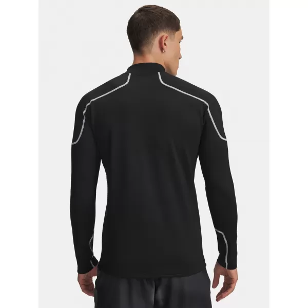  Herren-T-Shirt UNDER ARMOUR COLD WEATHER GRID LS MOCK 6007127-001 SCHWARZ 