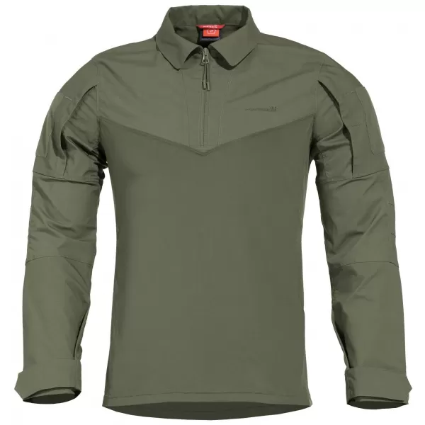  Herren-T-Shirt mit langen Ärmeln PENTAGON RANGER SHIRT K02013 TARNGRÜN 
