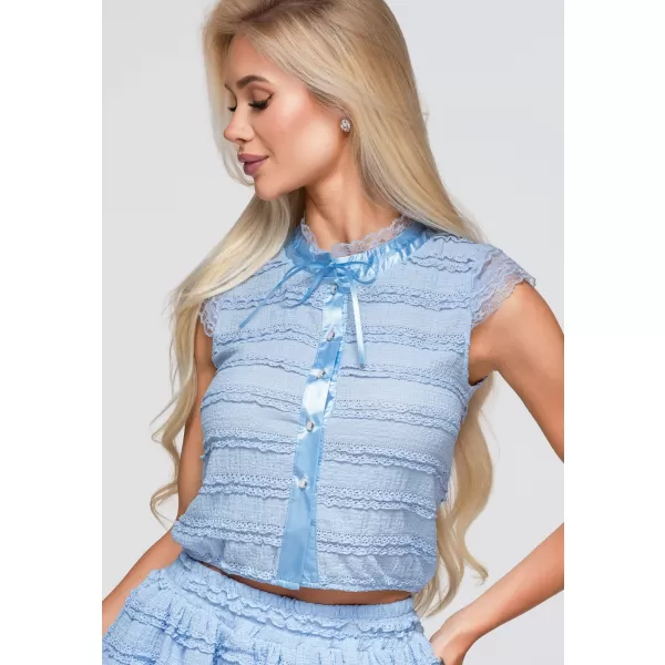  Damenbluse OMBRE OW-TS-E0066 BLAU 