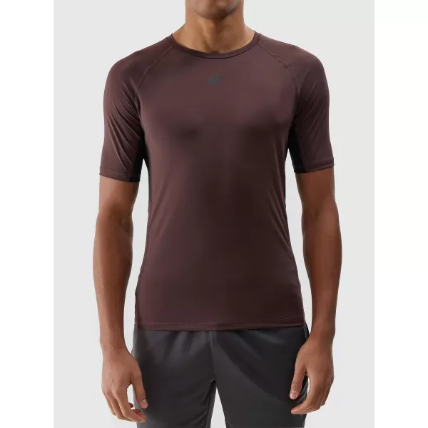  Herren-T-Shirt 4F WAW25TTSHM2402 DUNKELBRAUN 