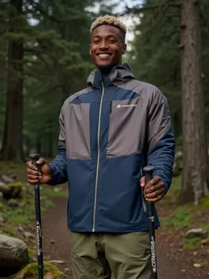 Outdoor-Jacke für Herren ALPINE PRO TEMUN MONDBESCHIENENER OZEAN