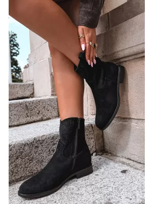 Damen-Stiefeletten S.BARSKI HY62-8125 SCHWARZ