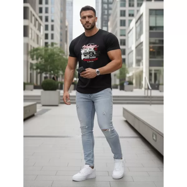  Herren-T-Shirt DSTREET NX5082R SCHWARZ 