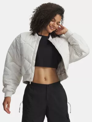 Bomberjacke für Damen UNDER ARMOUR HERITAGE BOMBER 6000638-110 WEIß