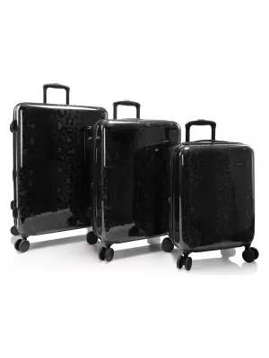 Ein Satz Koffer HEYS Elite S, M, L SCHWARZER LEOPARD