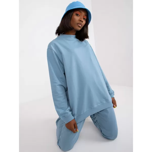  Damen-Sweatshirt BASIC FEEL GOOD AP-BL-A-R001 HELLBLAU 