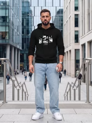 Herren-Sweatshirt DSTREET NX5146BX-03-09 SCHWARZ