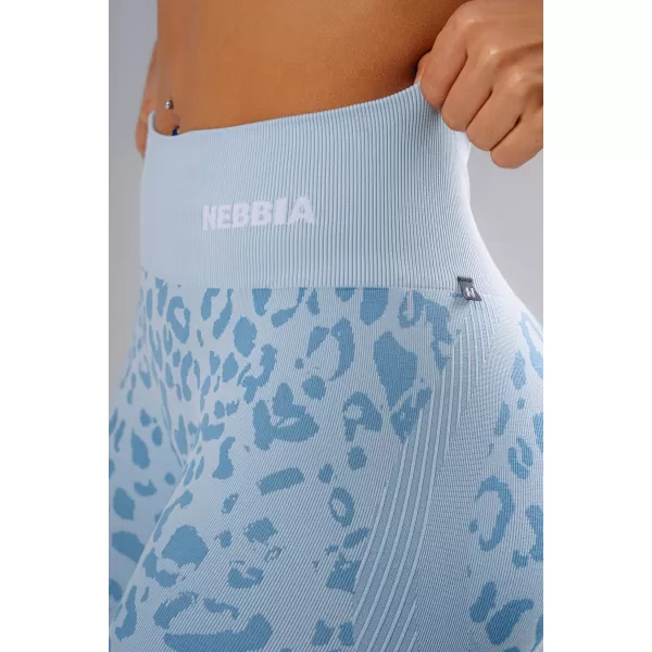  Kompressions-Push-up-Shorts mit Leopardenmuster NEBBIA PRIMAL 856 BLAUER LEOPARD 
