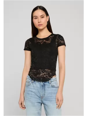 Damen-T-Shirt URBAN CLASSICS TB8385-00007 SCHWARZ