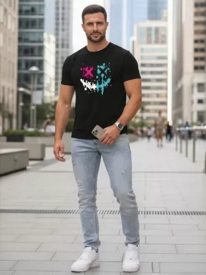 Herren-T-Shirt DSTREET NX5100R-BK SCHWARZ