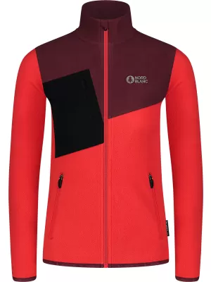 Leichtes Fleece-Sweatshirt für Damen NORDBLANC BEECH NBSFL8375 ROT