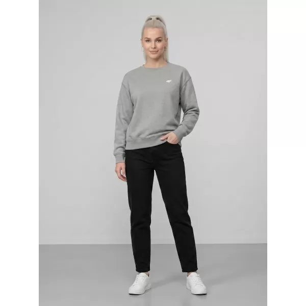  Damen-Sweatshirt 4F WMM00TSWSF2534 KALTE HELLGRAUE MELANGE 