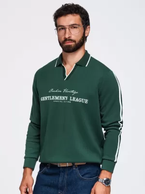 Herren-Sweatshirt OMBRE OM-SSNZ-0268 DUNKELGRÜN