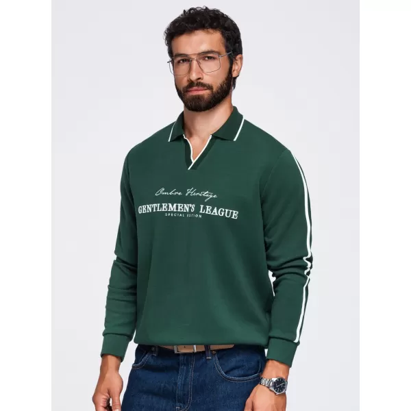 Herren-Sweatshirt OMBRE OM-SSNZ-0268 DUNKELGRÜN 