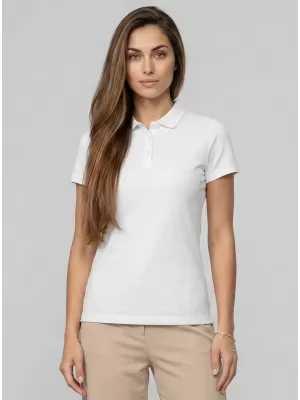 Damen-T-Shirt mit Kragen 4F WMM00TPTSF0768 WEIß