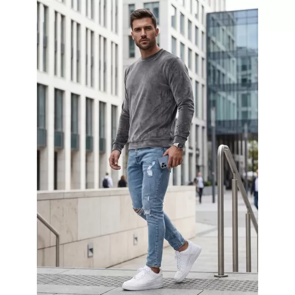  Herren-Sweatshirt DSTREET BX5533 DUNKELGRAU 
