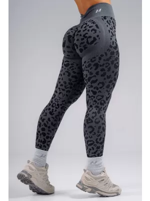 Kompressions-Push-up-Leggings mit Leopardenmuster NEBBIA PRIMAL 849 SCHWARZER LEOPARD