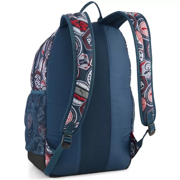  Rucksack PUMA ACADEMY AOP BACKPACK 09115027 MITTERNACHTSBENZIN/FÜR ALLE ZEITEN ROT/LAUFABZEICHEN AOP 