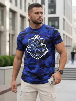 Herren-T-Shirt DSTREET NX2003R-RB-M BLAU