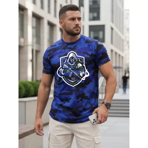  Herren-T-Shirt DSTREET NX2003R-RB-M BLAU 